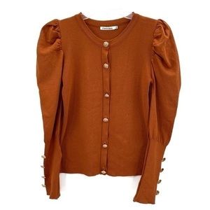 CHERRY KOKO SMALL LONG SLEEVE CARDIGAN.
